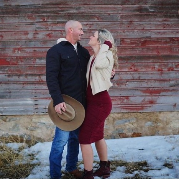 Long sleeve Merlot bodycon Dress - Picture 4 of 5